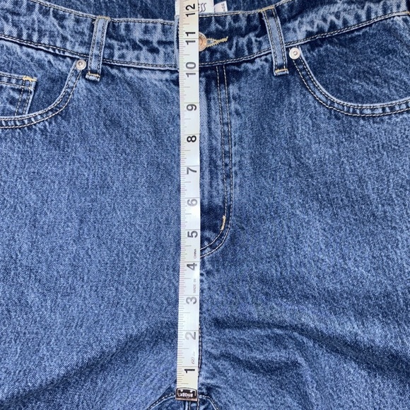 Princess Polly Gyoke Hi Rise Straight Leg Jeans Size 8 Dark Wash - Picture 15 of 15